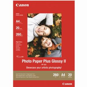 Canon Photo Paper Plus Glossy II PP201  photo paper  glossy  20 sheets  130 x 180 mm  260 gm²