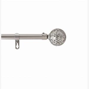 Kit de tringle décorative Globe  L 120210 x D 19 cm  Argenté 1409