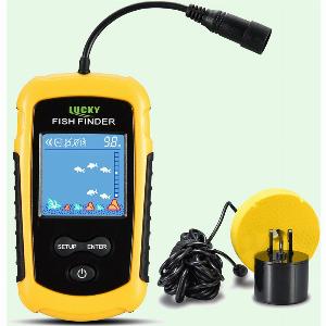 Fischfinder 100M Tragbarer Sonar Sensor mit LCD für Angeln
