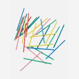 Geschicklichkeitsspiel mit Farbstäben