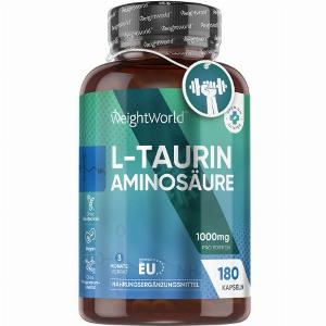 Taurin für mehr Energie und Leistung  180 Kapseln  Je 1000 mg LTaurin pro Dosis  Vegan und glutenfrei  online bestellen