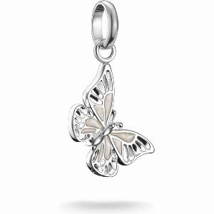 THOMAS SABO Connect Silver Enamel Butterfly Charm Pendant