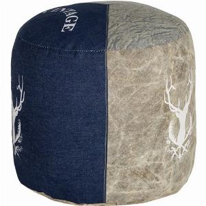 Sparen Sie 41  auf WOMODESIGN Ronde Sitzhocker blau Ø 35x43 cm aus Jeans