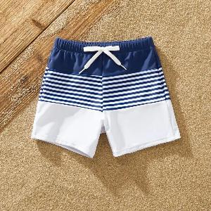 Sexy Stripe Family Swimwear for Unisex  Tight Fit Polyester Spandex Matching Outfits