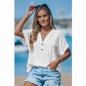 Texturiertes VAusschnittTop mit Cutout