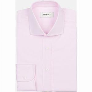 Solid Pink Cotton Oxford Shirt with Updated Short Point Spread Collar