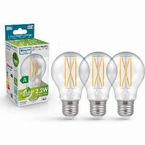 Crompton GLS LED Light Bulb UltraEfficient E27 22W 40W Eqv Warm White 3Pack AClass Clear