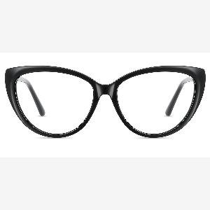 Monture de lunettes de vue Firmoo Noir Œil de chat TR RS1485 6