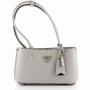 Guess Meridian Nieten Schultertasche weiß