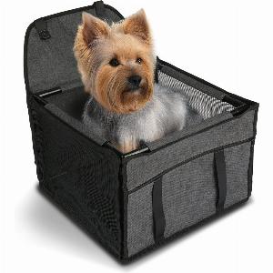Seggiolino Auto per Cani Piccoli 39x39 H28cm Robusto con Gancio di Sicurezza
