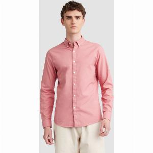 Brewer Slim Fit Organic Cotton Oxford Shirt in Carnation Pink now 65 reduced by 13