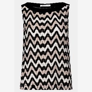 BETTY  CO Strukturshirt ohne Arm  SchwarzBraun
