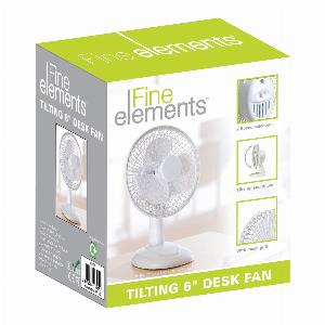 Get 56 Discount on Fine Elements COL1026WK 6Inch White Desk Fan