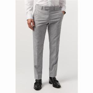Antique Rogue Slim Fit Montrose Pale Grey Mens Trousers