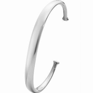 Georg Jensen Offspring Sterling Silver Mens Classic Bangle D