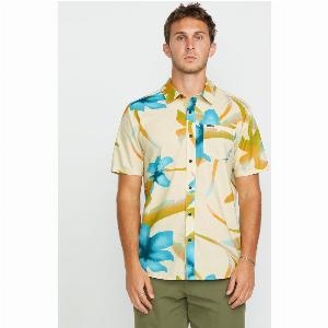 Profitez dune réduction de 30 sur la chemise florale Volcom beige clair