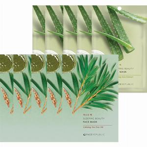 face republic Sleeping Beauty Face Mask 23ml Soothing Aloe Extract 5ea Sleeping Beauty Face Mask 23ml CalmingTea