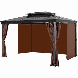 20 Rabatt VEVOR PavillonSeitenvorhänge 3440x3440mm Braun