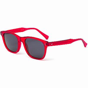 Laps Collection Man CARLO 021LP 053GLS Outlet sunglasses Acetate Red Grey Squared Antiglare