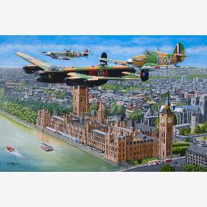 The House of Puzzles Fly Past  500 Piece Jigsaw Puzzle