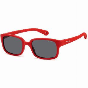 Lunettes de soleil Polaroid Enfant PLD K008S 0Z3M9  Rouge et Gris 38