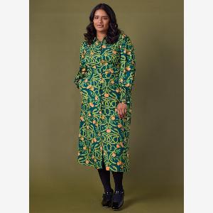Joanie Clothing Mallory Serpents And Apples Print Midaxi Dress US 4