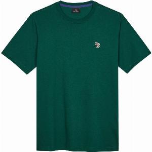 Paul Smith Organic Cotton Zebra Logo TShirt Dark Green