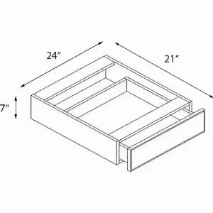 Nacreous Slim Dove White Shaker Vanity Knee Drawer