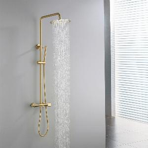 10 Modern Luxury Exposed Shower Fixture Thermostatic Rainfall Shower Head Brush