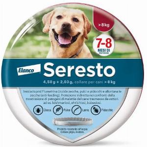 Seresto Collare Antipulci per Cani   per cani oltre 8kg 70 cm  Antiparassitario per cani  1 ORDINE scegli lo sconto BZR5  BZR20  200 punti fedeltà