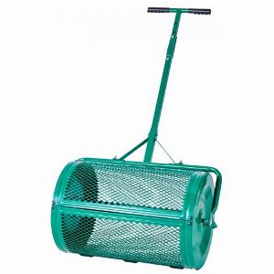VEVOR Saatgutstreuer 67 cm breiter Kompoststreuer mit SchiebeSchleppgriff Torfmoosstreuer 4 Höhen verstellbar Gartenstreuer für Garten robuster Grassamenstreuer zum Pflanzen Säen