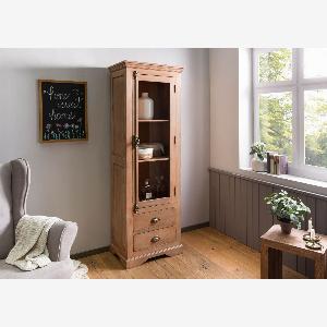 Vitrine Manguier 65x45x190 huilé beige TOULOUSE 02