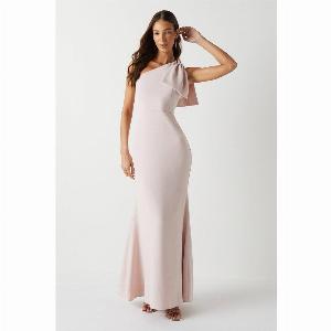 Coast Honoured Bow One Shoulder Maxi Bridesmaid Dress  Pink