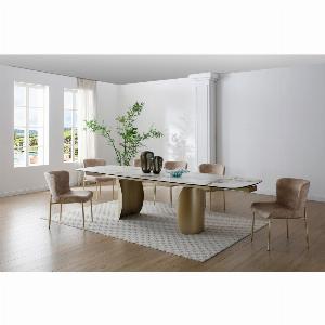 Get 42 Discount on a 10Seater White and Gold Palazzo Dining Table