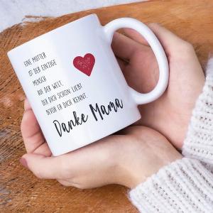 Keramiktasse Danke Mama