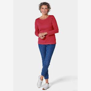 Basic TShirt aus reiner Baumwolle  rot  Gr 20 von Goldner Fashion