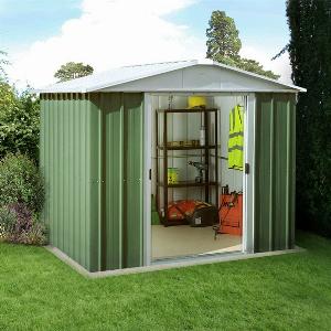 Yardmaster Green Metal Shed 8x7 ft now 29999 previously 32999 save 9