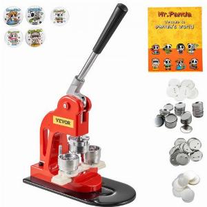 VEVOR Buttonmaschine Knopfmachermaschine 32 mm ButtonStanzmaschine 500 Stk Blechdeckel DIY ButtonPressmaschine Button Button Maker für Personalisiertes