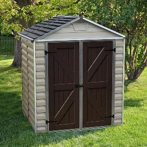 6 x 5 Palram Canopia Tan Skylight Plastic Shed 185m x 154m