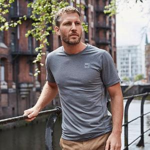 Red Equipment Mens Performance TShirt  Grey
