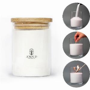 Candela in Polvere Fai da Te 450g con 10 Stoppini  Naturale e Facile da Usare