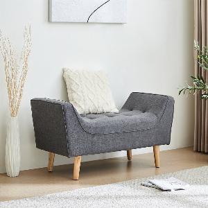 Enjoy 21 Discount on Grey 110cm Wide Soft Chenille Upholstered Bench