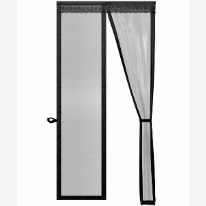 ODADDY Türvorhang Deluxe FIBER Magnetischer Fliegenvorhang Für Neubau und Standardtüren Einfache Montage Schwarzes Horn 85x205 cm