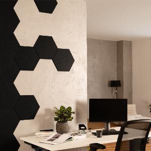Home Deluxe Réduction de 34 % Lot de 5 Panneaux acoustiques hexagonaux noirs SILENT