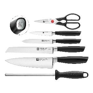 ZWILLING All  Star 7pz Set di coltelli con ceppo argento nero