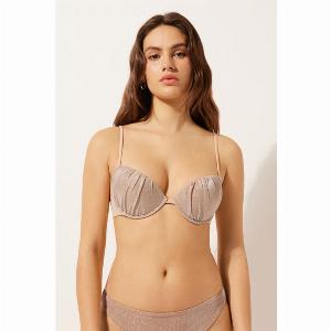 Maillot pushup rembourré Calzedonia Femme Glitter Métallisé Taille L 3150