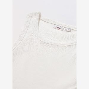 Blukids Canotta In Costina Di Cotone Stretch Ragazza Bambina Bianco gesso Taglia 1213