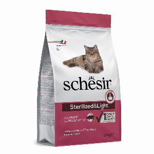 Schesir Sterilized  Light con Prosciutto Crocchette per gatto  15 kg