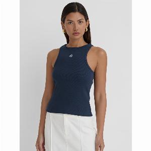 Navy 4th Branded Racer Vest Top Everyday