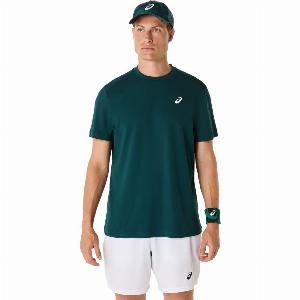 Maglietta ASICS Court Uomo Verde Scuro ora a 2495  con sconto